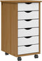 vidaXL - Ladekast - MOSS - verrijdbaar - massief - grenenhout - honingbruin