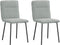 vidaXL - Eetkamerstoelen - 2 - st - fluweel - lichtgrijs
