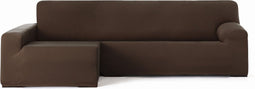 Hoes voor chaise longue met lange armleuning links Eysa BRONX Bruin 170 x 110 x 310 cm