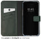 Selencia iPhone 15 Plus - Echt Lederen Bookcase - Schokbestendig - Groen