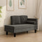 vidaXL - Chaise - longue - met - kussens - en - bolster - fluweel - donkergrijs