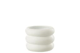 J-Line Bloempot Ring Cement Wit Small - Ø 14 cm - 2 stuks