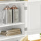 SoBuy BZR84-W - Badkamerkast - 2 Planken & Deuren - Wit