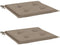 vidaXL - Tuinstoelkussens - 2 - st - 50x50x3 - cm - stof - taupe