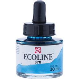 Talens - Ecoline waterverf flacon van 30 ml, hemelsblauw (cyaan)