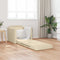 vidaXL - Hoefslaapbank - 2-in-1 - Crème - 74x77x81 - cm - Stof