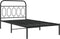 vidaXL - Bedframe - met - hoofdbord - metaal - zwart - 107x203 - cm