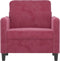 Fauteuil 60 cm fluweel wijnrood