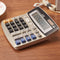 Calculator 12-cijferige desktopcalculator Standaardfunctie Dual Power-calculator Zonne- en AA-batterijen (zonder AA-batterijen) (DS-5500)