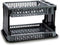 Afwas afdruiprek 2-Laags - grijs/zwart rotan - 45 x 30 x 28 cm - Afwasrek - kunststof - afwassen en drogen