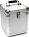 LP single 7 inch vinyl koffer voor opbergen van 70 - 100 singles afsluitbaar zilver aluminium