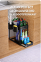 HELDENWERK - Wastafelonderkast Organizer - Sneldrogend Gootsteenrek - Zwart ABS Kunststof (2 stuks)