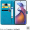 iMoshion Hoesje Geschikt voor Motorola Edge 30 Fusion Hoesje Met Pasjeshouder - iMoshion Mandala Bookcase - Turquoise