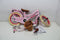 Volare Excellent Kinderfiets - 14 inch - Roze - Inclusief zijwieltjes