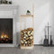 vidaXL - Houtblokhouder - 33,5x30x110 - cm - massief - grenenhout