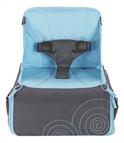 Munchkin stoelverhoger blauw - draagbaar kinderzitje