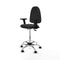 Piqueras y Crespo B2D05RF - Bureaustoel - Hoogteverstelbaar met armleuning - Donker grijs