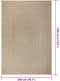 vidaXL - Vloerkleed - ZIZUR - beige - binnen - en - buiten - 200x290 - cm - jute - look