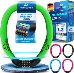 NEXTCOVER® Cijferslot Fietsslot - Ringslot - 5-cijferige cijfercode - Groen
