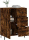 vidaXL - Dressoir - 69,5x34x90 - cm - bewerkt - hout - gerookt - eikenkleurig