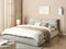 VINAY - Tweepersoonsbed - Beige - 180 x 200 cm - Corduroy
