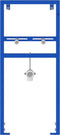 vidaXL - Verborgen - Montageframe - voor - Wastafel - 50x112-136 - cm - Staal