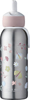 Mepal isoleerfles flip-up Campus Little Dutch - 350 ml - 12 uur koud / 9 uur warm - Drinkfles met rietje voor kinderen - Flowers & Butterflies