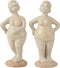 J-Line decoratie Vrouw Badpak Staand - keramiek - beige - large - 2 stuks