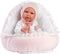 Llorens babypop Mimi met geluid en stoffen mand 42 cm