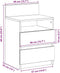 vidaXL - Nachtkastjes - 2 - st - met - 2 - lades - 40x33x60 - cm - bruin - eikenkleur