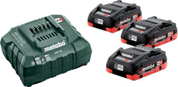 Metabo BASIC SET - Accupack LiHD 4.0 Ah - 3x Accu + Oplader (3 stuks)