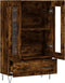 vidaXL - Hoge - kast - 69,5x31x115 - cm - bewerkt - hout - gerookt - eikenkleurig