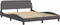 vidaXL - Bedframe - met - hoofdbord - kunstleer - grijs - 160x200 - cm