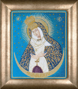 Thea Gouverneur - Borduurpakket met telpatroon - 530A - Voorgesorteerde DMC Garens - Dame van de Dageraad - Aida - 25 cm x 30 cm - DIY Kit