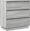 vidaXL - Nachtkastje - met - LED - in - Grijs - Sonoma - - - 71x34,5x75 - cm - - - Geengineerd - Hout