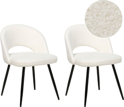 Set van 2 eetkamerstoelen ONAGA II Bouclé Wit
