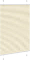 vidaXL - Plissé - rolgordijn - 100x150 - cm - stofbreedte - 99,4cm - polyester - crème