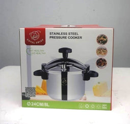 Royal Swiss - Snelkookpan 8 liter - Roestvrijstaal - 24 cm