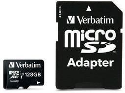 Verbatim MicroSDXC UHS-I Class 10 - Geheugenkaart 128GB - Lezen 45MB/s Schrijven 10MB/s