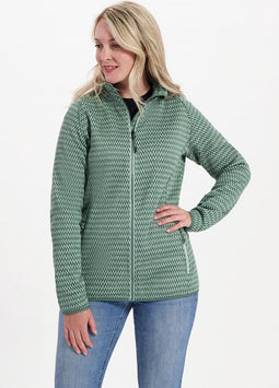 VEST LAURIE GEBREID DAMES - GROEN - 42