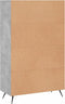 vidaXL - Hoge - kast - 69,5x31x115 - cm - bewerkt - hout - betongrijs