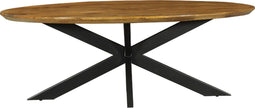 Eetkamertafel Evan 300 cm - Eetkamertafel industrieel - ovale eettafel