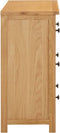 vidaXL - Ladekast - 80x33,5x75 - cm - massief - eikenhout