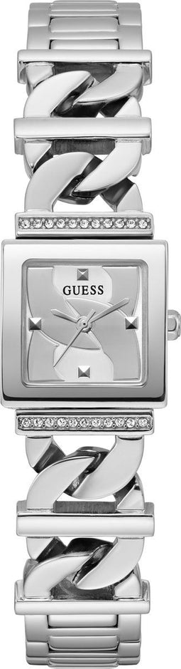 Guess GW0603L1 - Dames Horloge - Staal Quartz Vierkant - Zilver