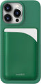 Nudient Card Holder 2022 Leather Emerald - Groen