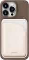 Nudient Magnetic Leren Kaarthouder - 3 Pasjes - MagSafe Compatible - Sand Beige