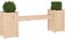 vidaXL - Bankje - met - plantenbakken - 180x36x63 - cm - grenenhout
