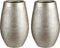 Mica Decorations Vaas/hoge bloempot - mat champagne - keramiek - H40 x D26 cm - voor takken/bloemen