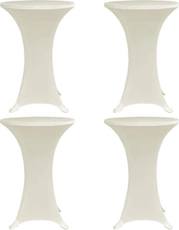 vidaXL - Statafelhoes - 4 - st - stretch - Ø70 - cm - crème