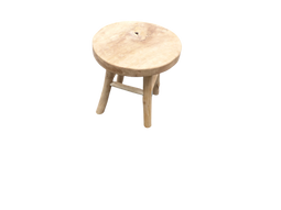 Eurofleur aanbieding - Teak houten kruk klein